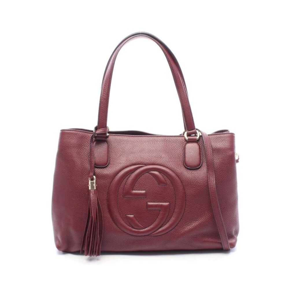 Gucci Soho Interlocking G Leather 2way Tote Bag
